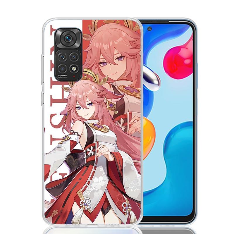

Genshin Impact Anime Phone Case For Xiaomi Redmi Note 14 13 14S 12S 12 11S 11T 11E Pro Plus 10S 10 9S 9 Art Customized Coque Cap Redmi Note 11S 4G