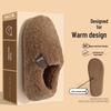 Women's Plush Cotton Non-Slip Indoor Slippers - Warm, Thick Fleece, Closed-Heel for Autumn & Winter, Men's Sizes Available.