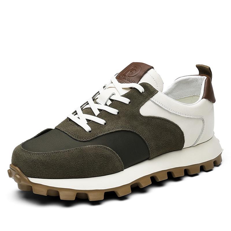 

Обувь Мужская модная обувь Новая мужская обувь Подошва-платформа Легкая спортивная и повседневная обувь Кожа с тканью Обувь Форреста Гампа Контрастный цвет b 44