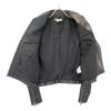 Helmut Lang Black Mixed Material Leather Double Rider's Jacket Jacket P blackUsed