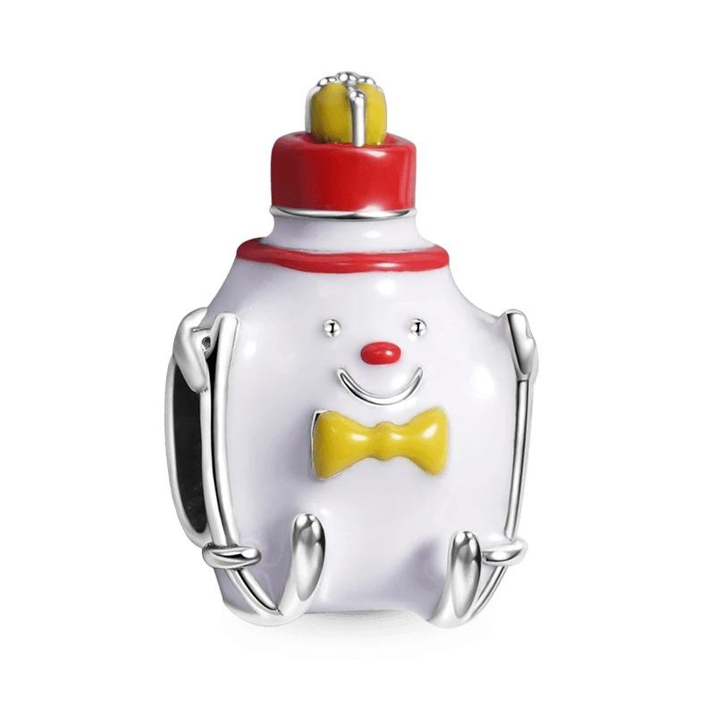 New 925 Silver Christmas Bell Elk Charm Bead DIY Bracelet Jewelry for Women