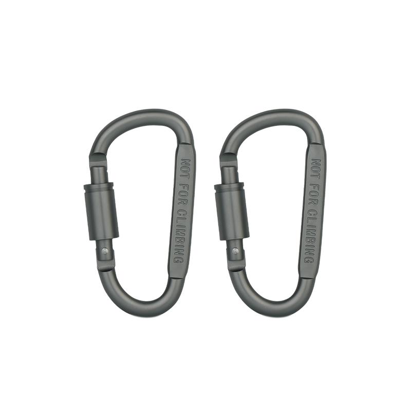 8cm D-Ring Carabiner Hooks Camping Equipment Alloy Aluminum Survival Gear Camp Mountaineering Hook Outdoor Travel Kit Carabiner