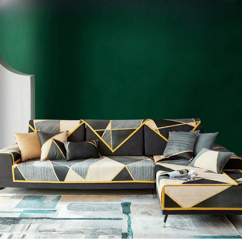 Husa de pernă pentru canapea modernă nordică de lux ușor, universală pentru patru sezoane, la modă, de înaltă calitate, din piele, prosop pentru canapea, antiderapant