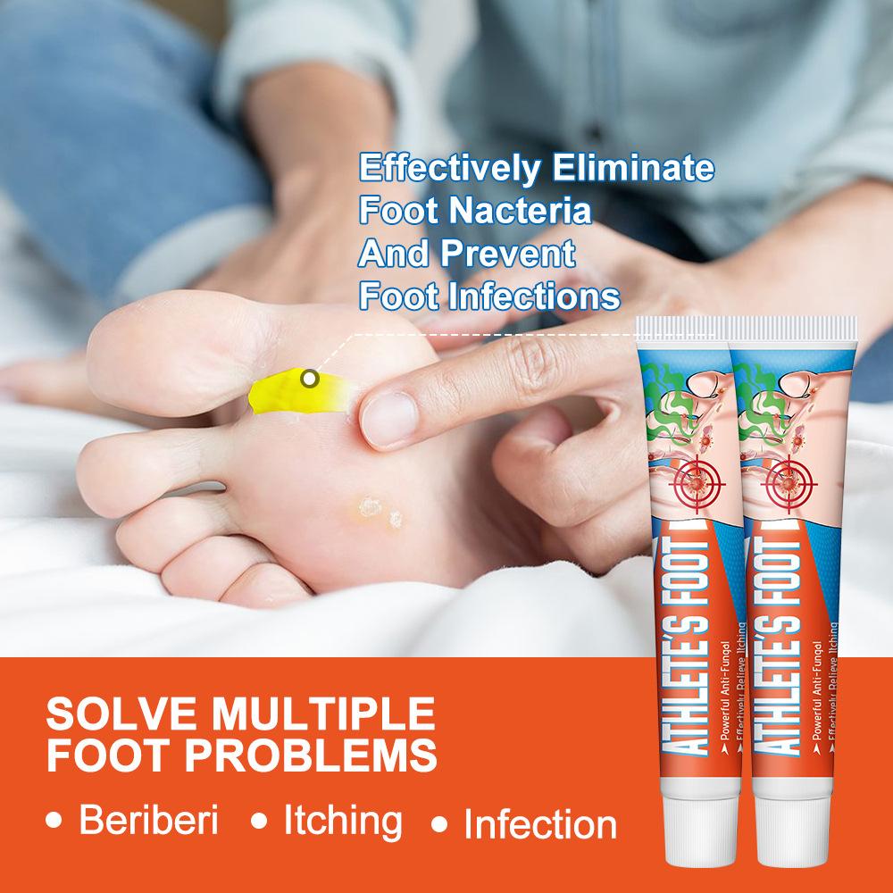 Sumifun 20/40/100 ML Fußjuckreiz Lindernde Creme Reduziert Fußgeruch Schweißbildung Schälen Löst Fußpilz Beschwerden Bakteriostatische Salbe
