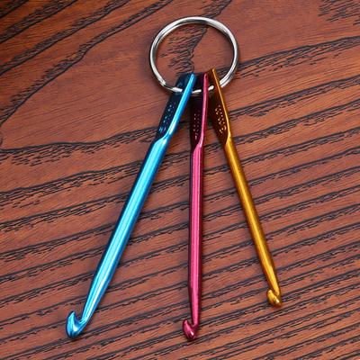 5Set 3pcs Crochet Needles Multicolour Mini Aluminum Keychain Crochet Hooks DIY Crafts Tools Knitting Weaving Hair Needles