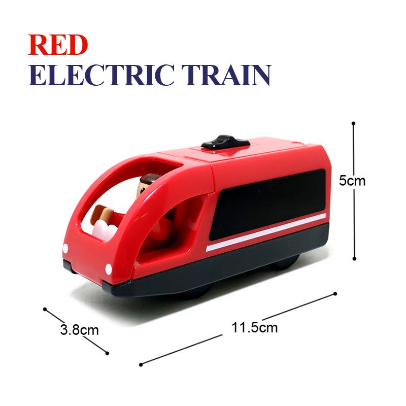 Electric Train Locomotive Magnetic Car Diecast Slot Fit All Wooden Train Track Railway Toy For Kids W02