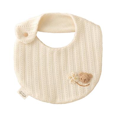 Amorosa Mamma aus Bio-Baumwolle Baby Spitzendesign [Hergestellt Japan] 100% Lätzchen, Gestrickt, Neugeborenes, Handgestrickt (Bär)