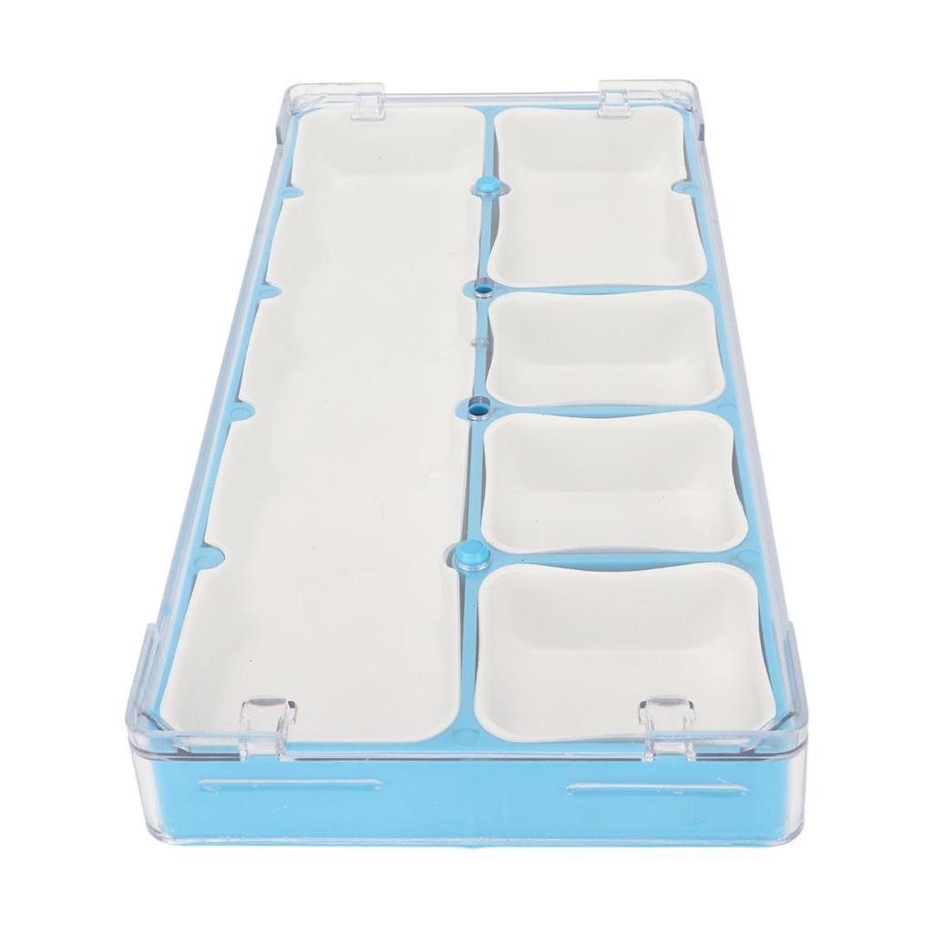 Watch Parts Storage Box 5 Compartments Multi Functions Portable Watch Accessory Organizer Blue