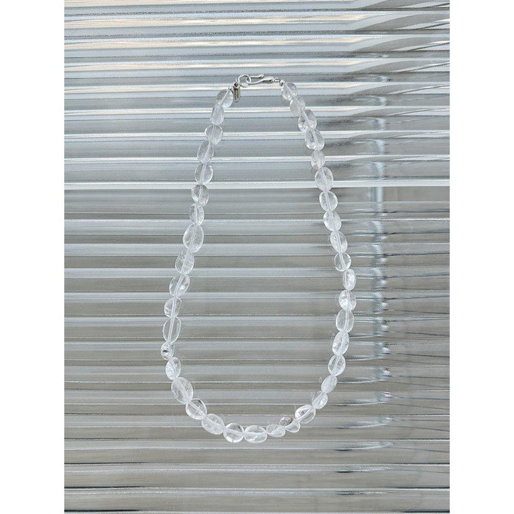 925Silver Pebble Quartz Gem Necklace