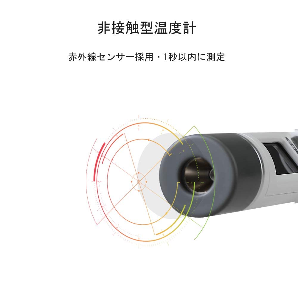 BESTEK Schnelle Messdistanz 30 Kompakt und Verwendung x Berührungsloses Thermometer, 1-Sekunden-Messung, (3-5 cm), Aufzeichnungen, Leichtgewicht, Innen/Außen