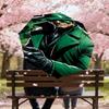1pc Green Lantern Automatic Open/Close Umbrella Compact Folding Umbrella with 8-Rib Shaft lightweight esign, for Women/Men1153A