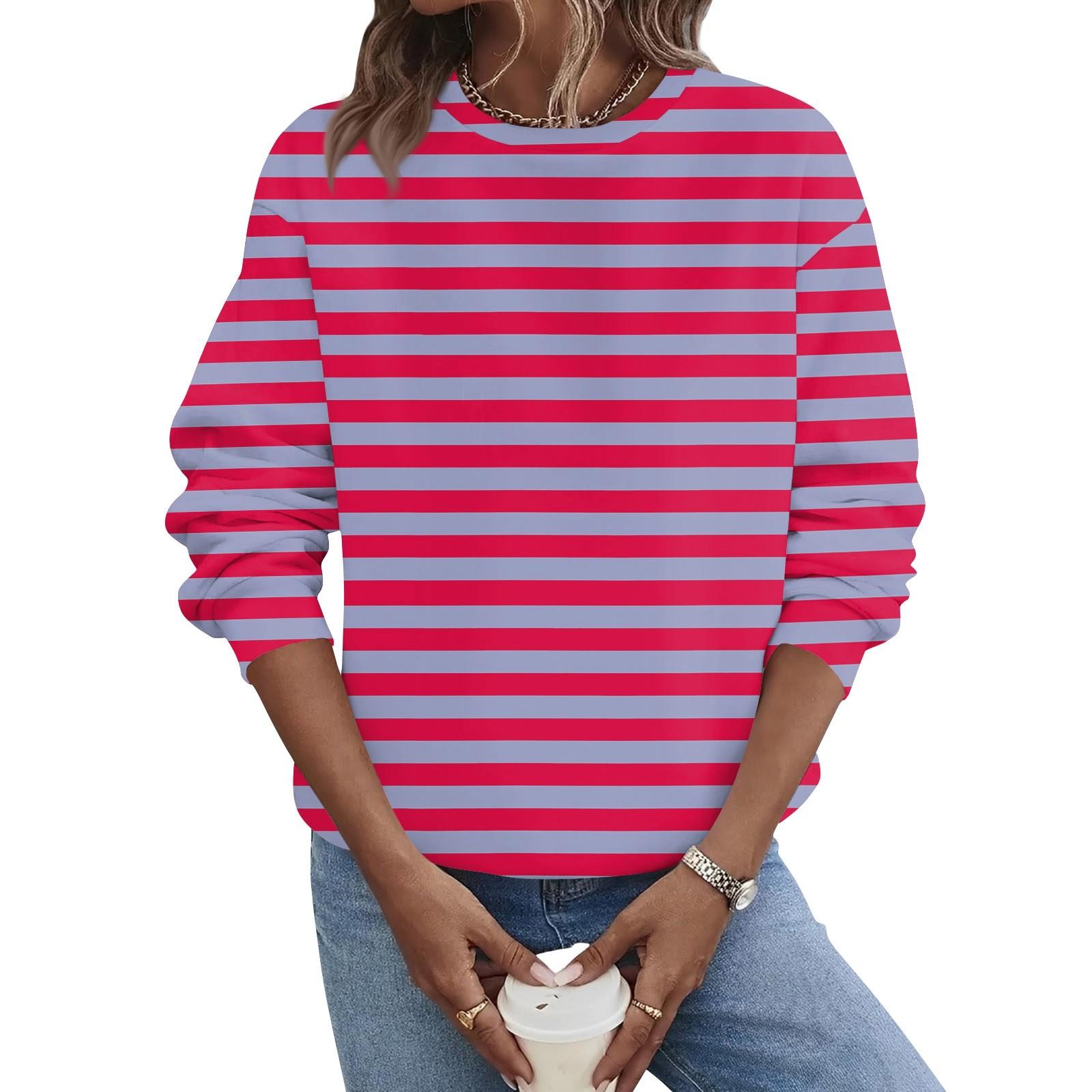 

Женская осенне-зимняя повседневная толстовка с круглым вырезом и длинным рукавом с принтом XL