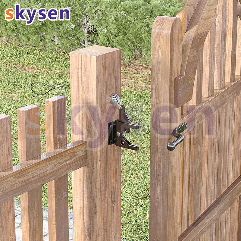 American-Style Outdoor Fence Gate Automatic Drop Lock Latch