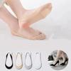 1 Pair Women Ultra Thin Invisible Shallow Mouth Non Slip Socks High Heel Forefoot Pad Socks