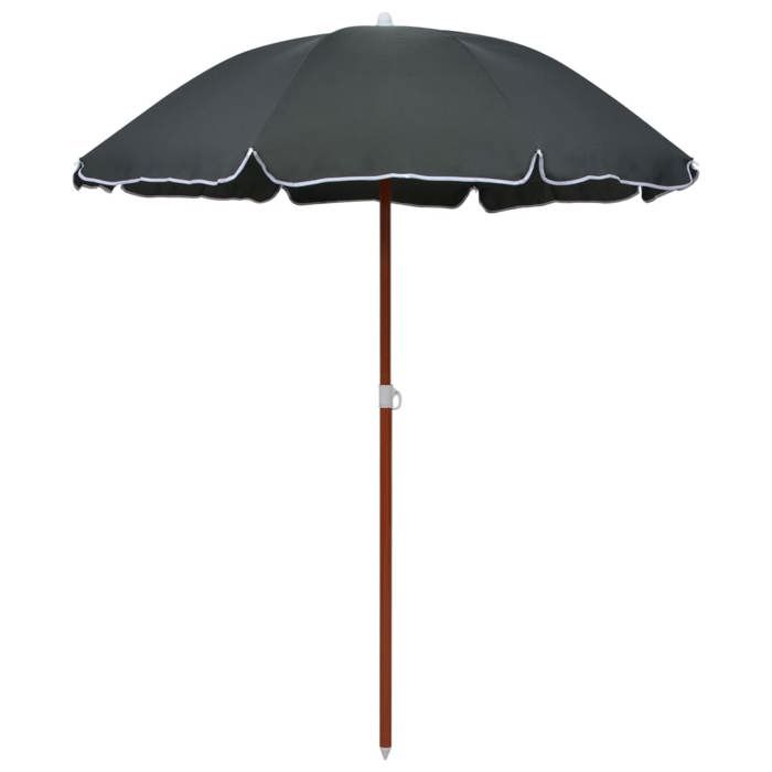 VidaXL Parasol de Jardin avec Mât en Acier, Pare-soleil de Patio, Abri de Soleil, Parasol de Terrasse Arrière-cour 47804