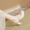 H2 2173-11 Half Bag Head High Heel Sandals Femininity Word with Patent Leather Women's Shoes College Small Sweet