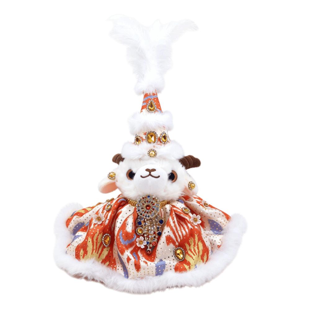 Soft Stuffed Animal Sheep Figurines PP Cotton Lamb Plush Doll Xinjiang Travel Souvenir