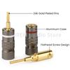 2MM Banana Speaker Connector 24K Copper Gold Plated HIFI Banana Jack Screw Type Audio Video Wire Plug Braided Plug Connectors