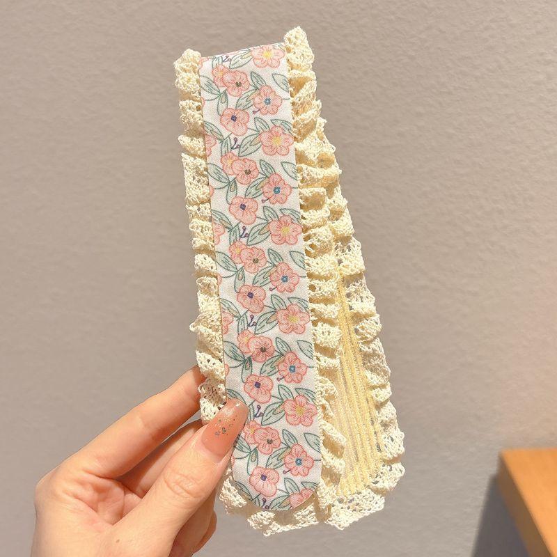 Sweet Floral Pattern Hair Fringe Sticker Headband Forehead Hair Patch Sticker Reusable For Women Daily Makeup Headwear