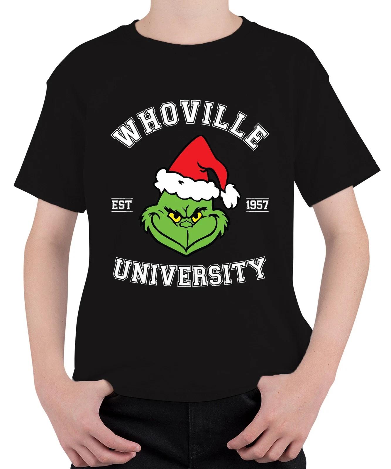 WHOVILLE UNIVERSITY Grinch Weihnachten Lustig Geschenk 1957 Retro Unisex Kinder XXL