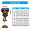 Vintage Bronze Dog Head Shape Resins Welcome Doorbell Outdoor Wall Hanging Decoration For Dog Lover Home Entrance Decors