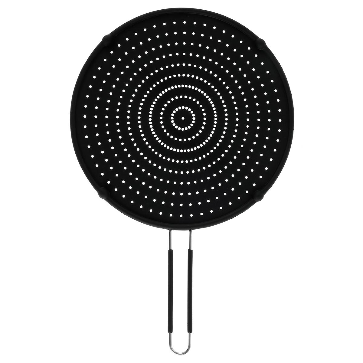 

32 см силиконовый экран от брызг для сковороды, теплоизоляция, экран от брызг, кухонный инструмент, защита от брызг масла, кухонные принадлежности чёрный