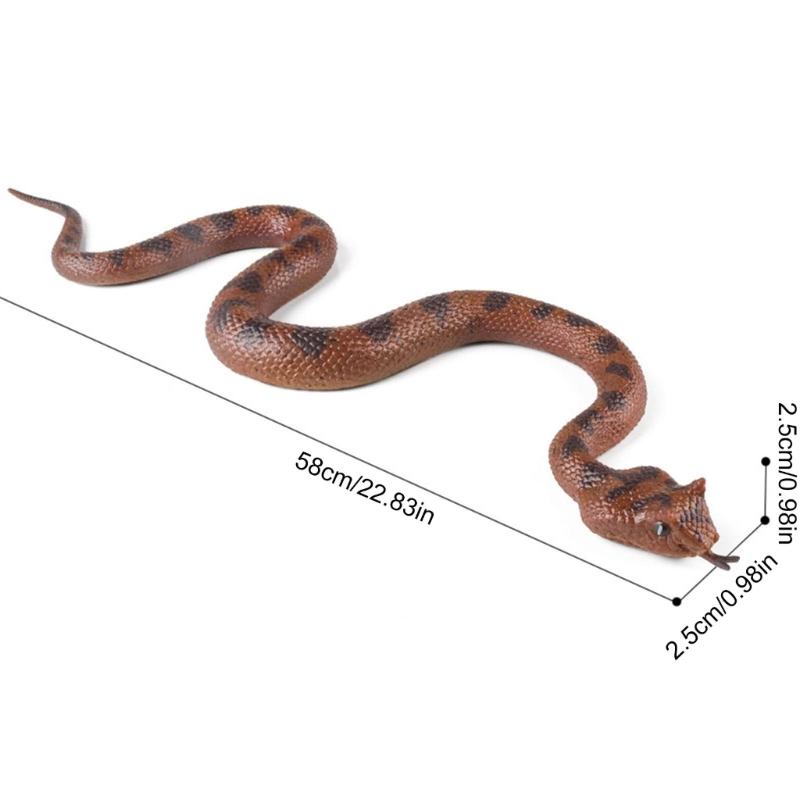 Weiches Gummischlangenmodell Realistisches Schlangen-Actionfigur-Spielzeug Solide Schlangenfigur für Halloween-Streich und Stressabbau