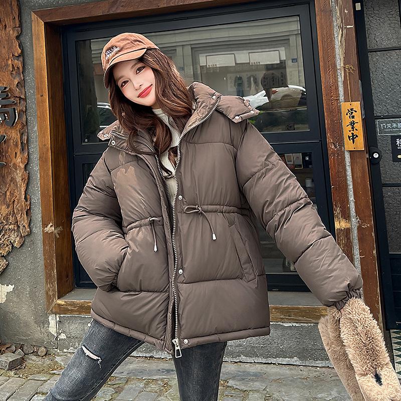 2025 Hooded Women's Cotton Jacket, Korean Style Fashion, Versatile Loose Warm Winter Women's Cotton Coat Outerwear
