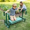 Adjustable Height Gardening Kneeling Stool with Tool Bag - Ideal for Weeding and Fertilizing.
