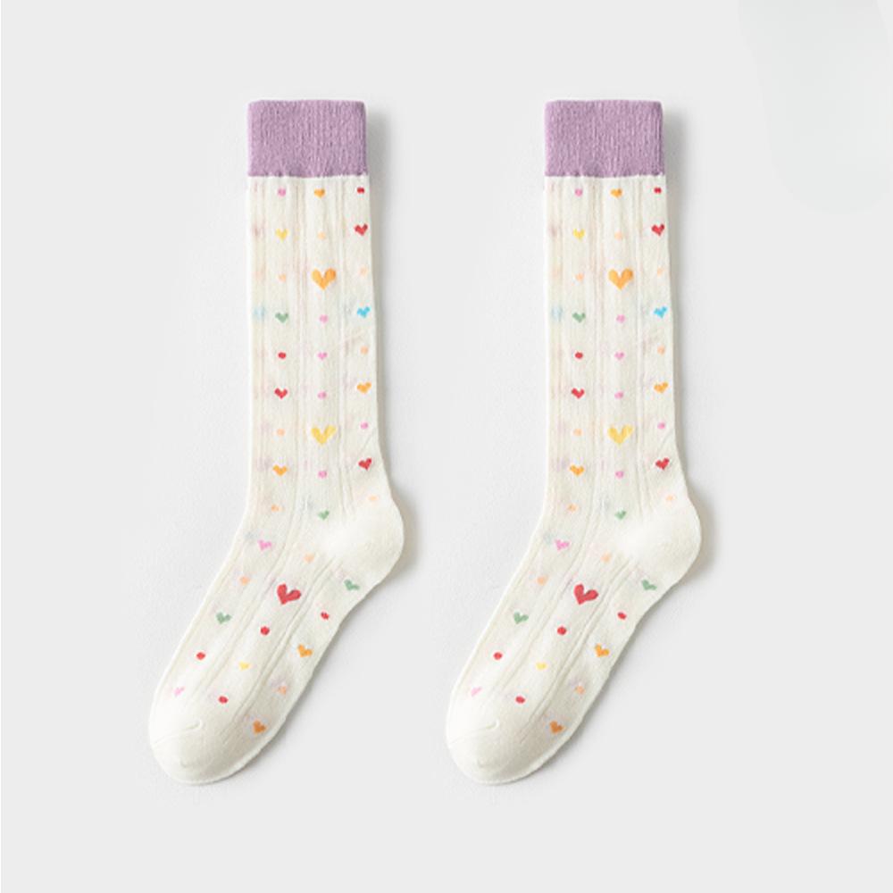 

Сладкие и Модные Носки для Женщин Весной и Летом, Дышащие, Дезодорирующие и Антибактериальные, Летние Хлопковые Махровые Гольфы 1 pair фиолетовый