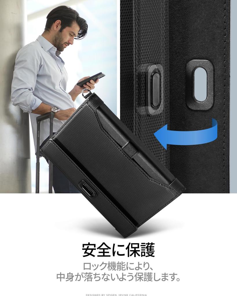 Spigen Passport Case Holder Travel Wallet with Protection for Secure International Premium PU Leather Passport Cover with Storage Pockets for Business