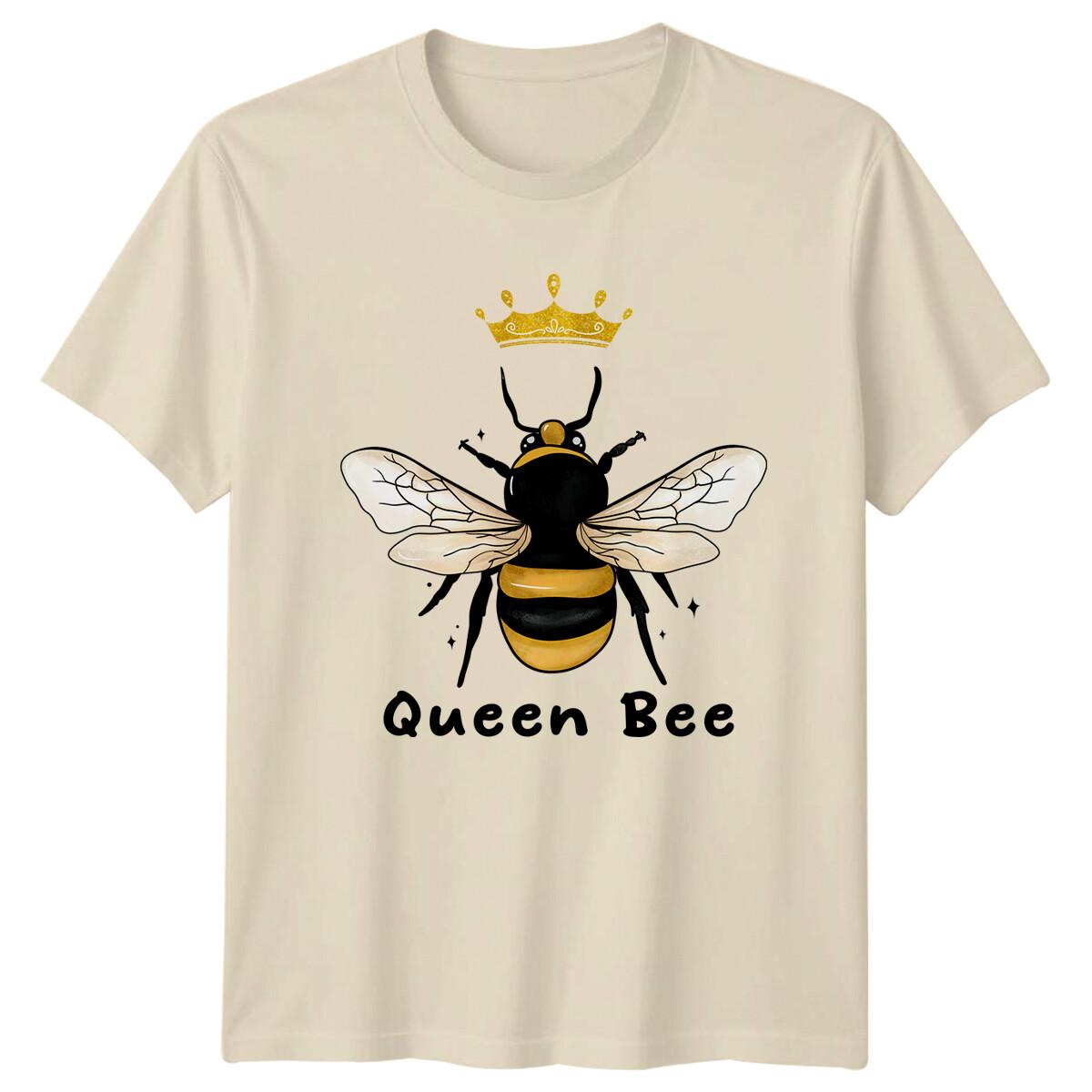 Queen Bee T-Shirt Nature Lover Bee Keeper Honeycomb Apiary Gift S