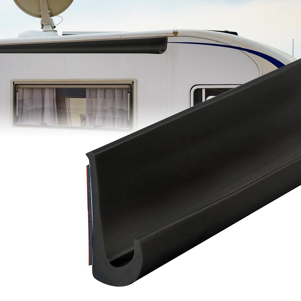 HARUMAKI Rain Gutter Car Door Drain Drip Rain Roof Rain Diversion Adhesive Flexible Trim Moulding for and Motorhomes Moulding, Tape-Type Moulding,