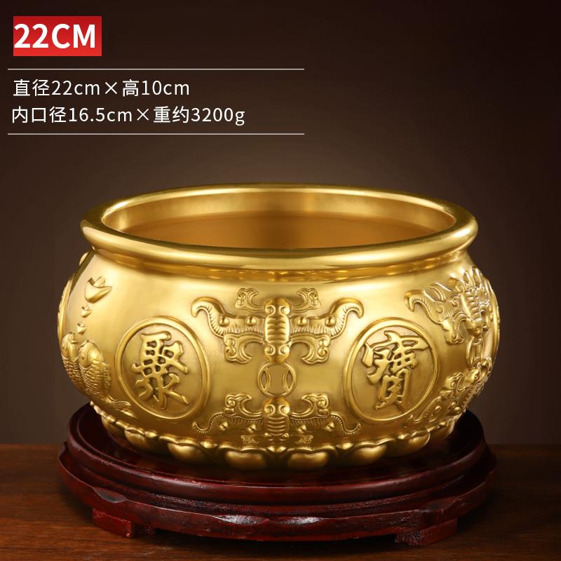 1PCS Metal Treasure Pot Decoration Chinese Style Living Room Office Deposit Can Desktop Decoration Crafts