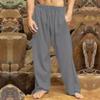 Summer Men's Linen Hip Hop Breathable Straight Leg Pants Fashion Loose Casual Sweat Pants