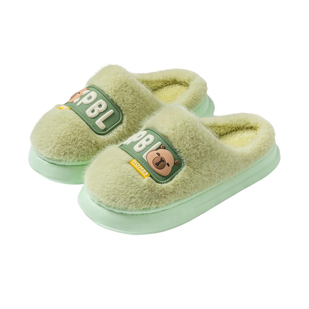 Cartoon Large-standard Cotton Shoes, Autumn and Winter Leisure Home Velvet EVA Soles, Couples Indoor Warm Cotton Slippers
