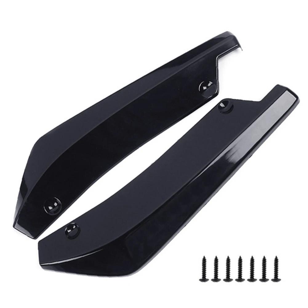Car Front Rear Bumper Strip Lip Spoiler Diffuser Splitter Scratch Protector Carbon Fiber Winglets Side Skirt Extension Universal