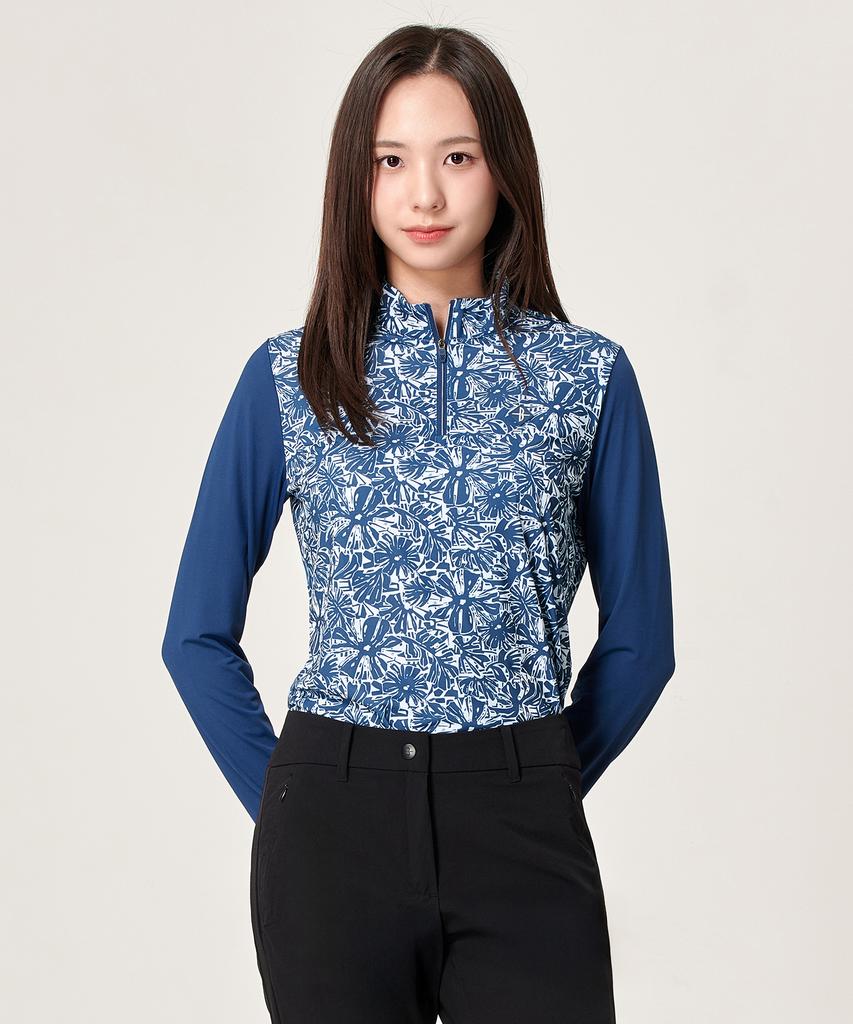 BILTMORE Women'S Golf Tropical Print Long Sleeve T-Shirt