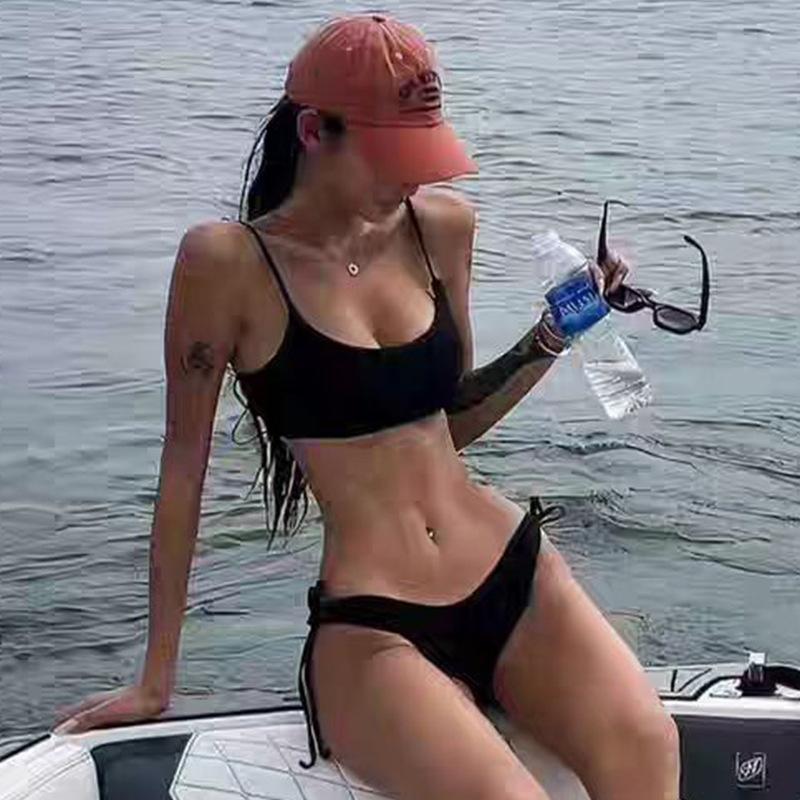 1011 Korean Ladies Bikini Swimsuit Sexy Triangle Ins Internet celebrity Babes Seaside Vacation Swimsuit