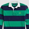 Polo Ralph Lauren Polo Color Block Striped Logo Embroidered Loose Long Sleeve Polo Shirt Men Tops Slope-Green MNPOKNI16823527-410