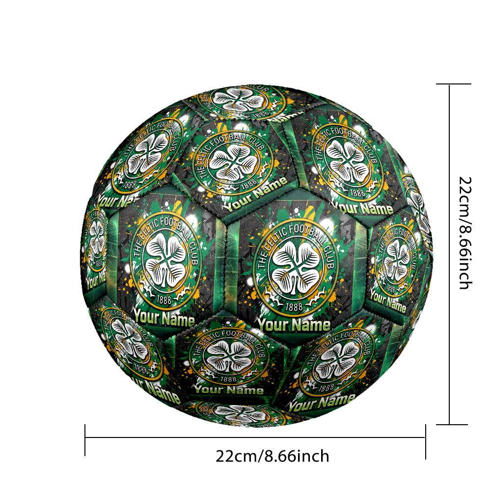 Personalized Size 5 Football Celtic FC Pattern Outdoor Game Sports Ball Gift