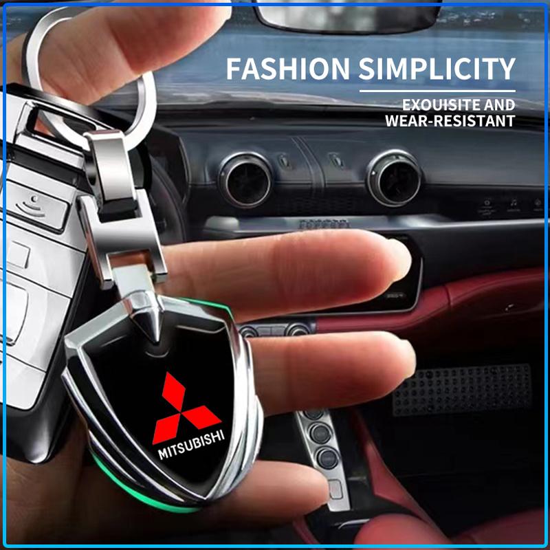 For Mitsubishi Lancer 7 8 I200 Pajero Montero Sport Outlander ASX Mirage Eclipse Car Key Chain Keyring Pendant Metal Keychain Holder Accessories