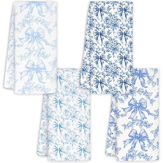 JINYO Mushroom Kitchen Towels, Red Mushroom Decorative Hand Towels for Bathroom, Cottagecore Mushroom Dish Towels Tea Towels for Kitchen, Mushroom
