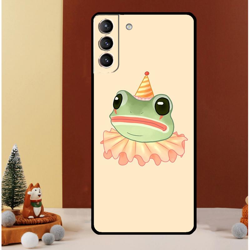 Cute Cartoon Frog Case For Samsung Galaxy S25 S26 Ultra S21 S22 S20 S23 S24 Ultra S10 Plus S25 FE Cover Funda