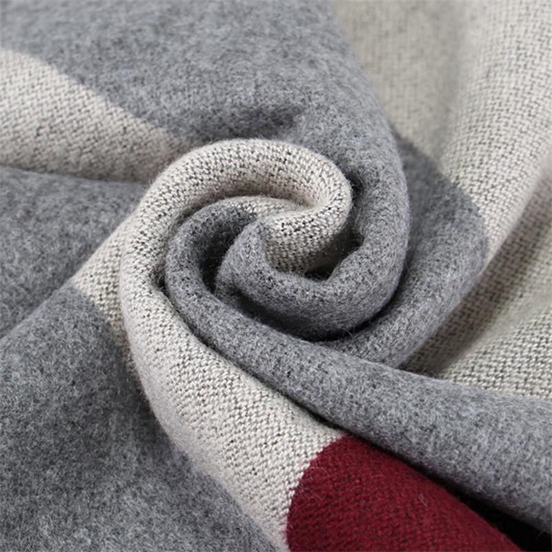 New Fashion Plaid Men Scarves Autumn Winter Pashmina Thick Warm Cashmere Scarf Men'S Business Long Wraps Classic Shawl