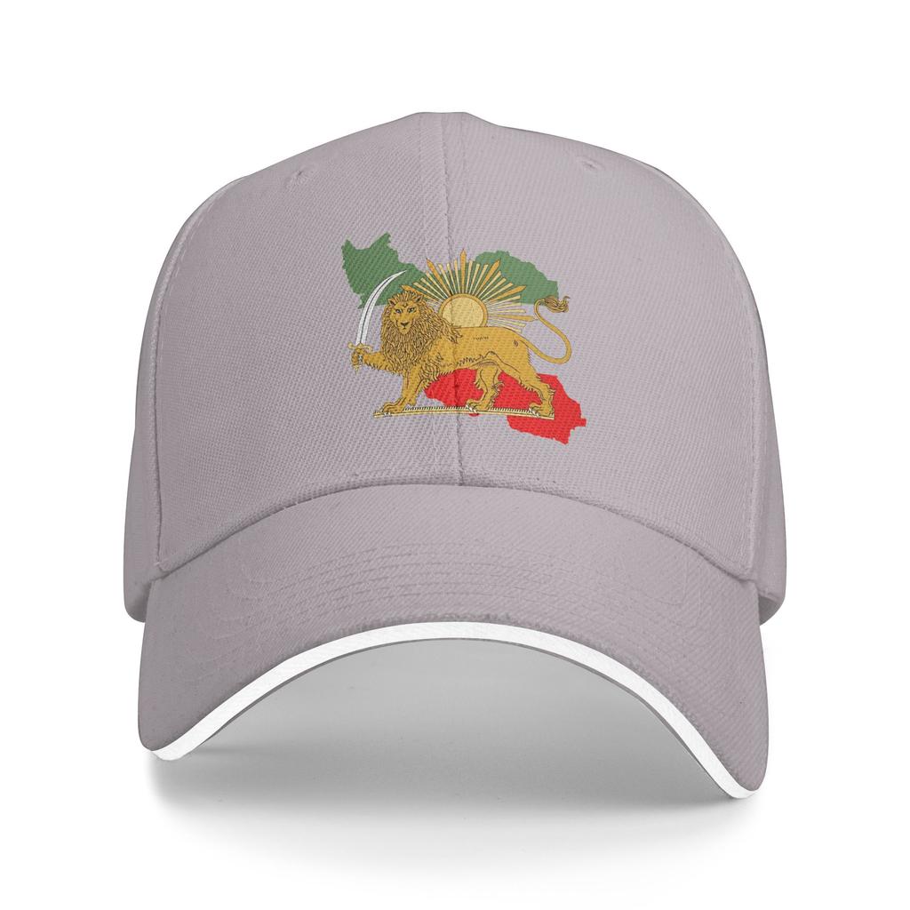 Persia Map & Flag Sun Baseball Cap Summer Y2k Retro Hip Hop Hats For Unisex Women Kpop Rock Snapback Cap