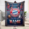 Bayern Munich Celebration Personalized Text Blanket Gift Customizable Blanket Warmthful Decor for Home Decor Office Nap Bedding for All Occasions