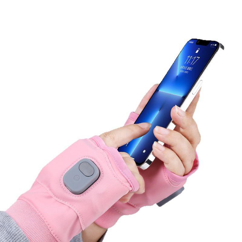 Guanti senza dita intelligenti riscaldati ricaricabili via USB per Gaming, Ufficio o Uso Esterno