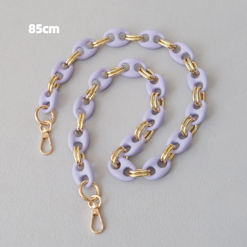 New Fashion Woman Bag Accessory Detachable Candy Matte Acrylic Chain Cute Acrylic Luxury Strap Women Bag Shoulder Handle Chain