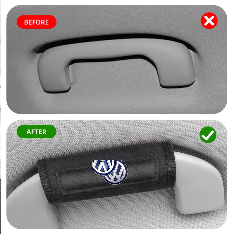 2026 Hot For Volkswagen VW 1/2PCS Car Interior Roof Handle Plush Protective Cover For VW Volkswagen Golf Polo Passat Touran Jett